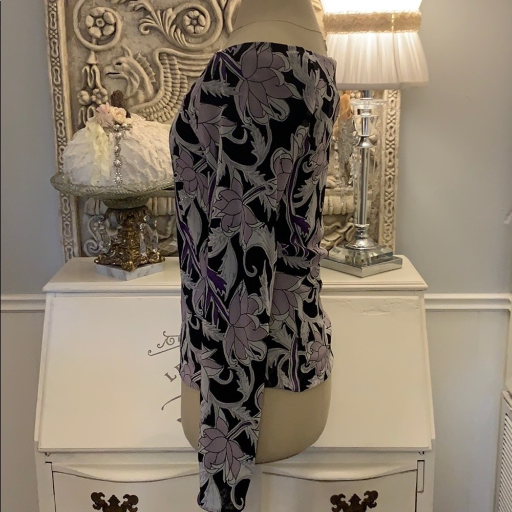 Dressy Black and Lavendar Top